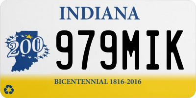 IN license plate 979MIK