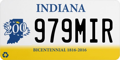 IN license plate 979MIR