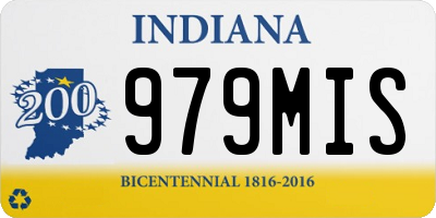 IN license plate 979MIS