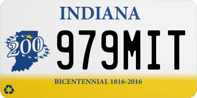 IN license plate 979MIT