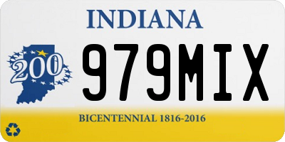 IN license plate 979MIX