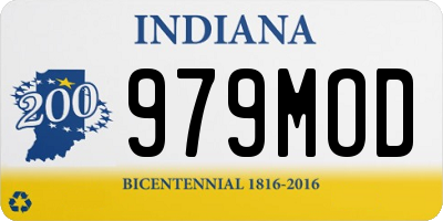 IN license plate 979MOD