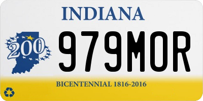 IN license plate 979MOR