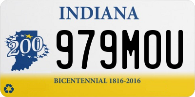 IN license plate 979MOU