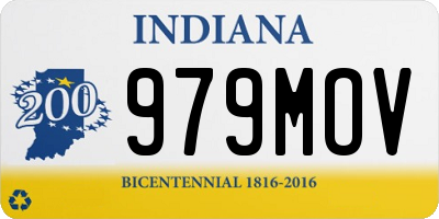 IN license plate 979MOV