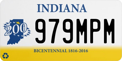 IN license plate 979MPM