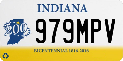 IN license plate 979MPV