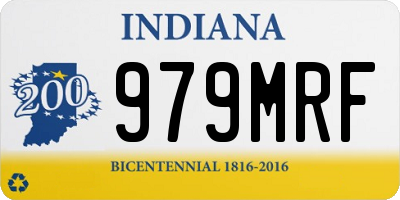 IN license plate 979MRF