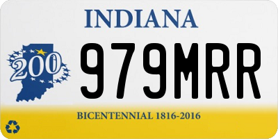 IN license plate 979MRR