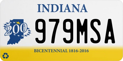 IN license plate 979MSA