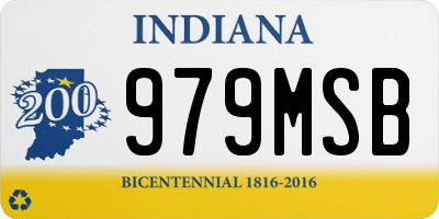 IN license plate 979MSB