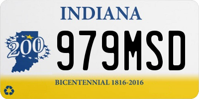 IN license plate 979MSD