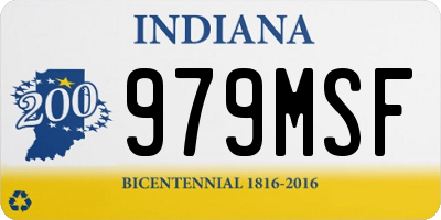 IN license plate 979MSF