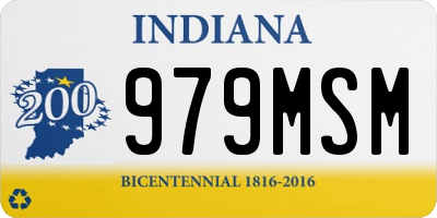 IN license plate 979MSM