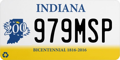 IN license plate 979MSP
