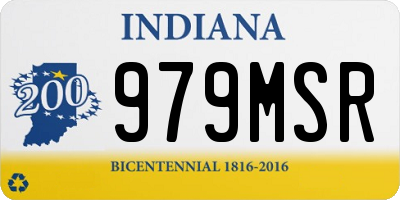 IN license plate 979MSR