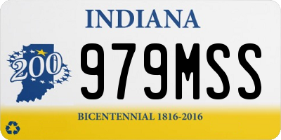 IN license plate 979MSS