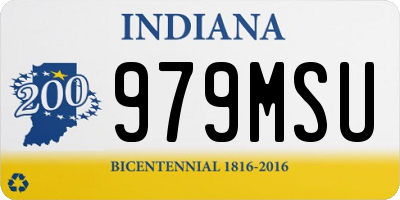 IN license plate 979MSU