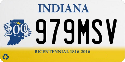 IN license plate 979MSV