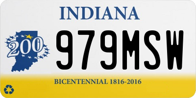 IN license plate 979MSW