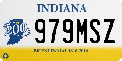 IN license plate 979MSZ