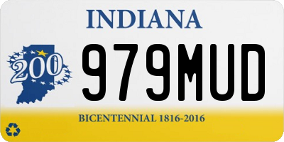 IN license plate 979MUD
