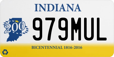 IN license plate 979MUL