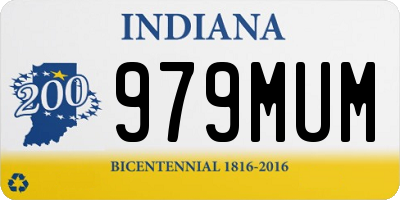 IN license plate 979MUM