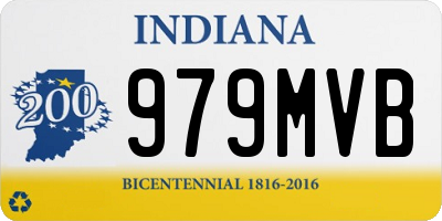 IN license plate 979MVB