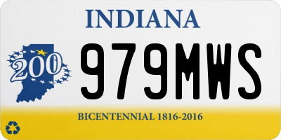IN license plate 979MWS