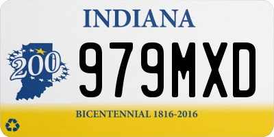 IN license plate 979MXD