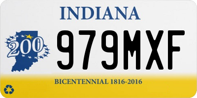 IN license plate 979MXF