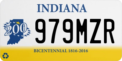 IN license plate 979MZR