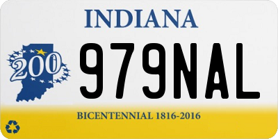 IN license plate 979NAL