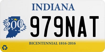 IN license plate 979NAT