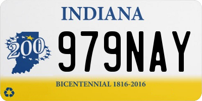 IN license plate 979NAY