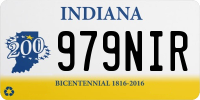 IN license plate 979NIR