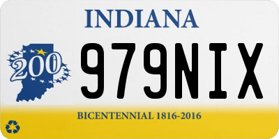 IN license plate 979NIX