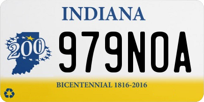 IN license plate 979NOA