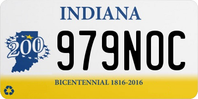 IN license plate 979NOC
