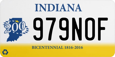 IN license plate 979NOF