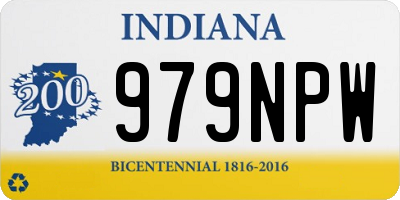 IN license plate 979NPW