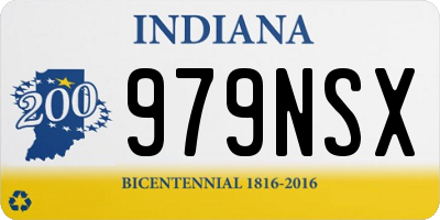IN license plate 979NSX