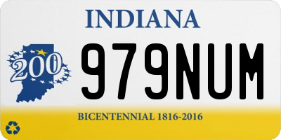 IN license plate 979NUM