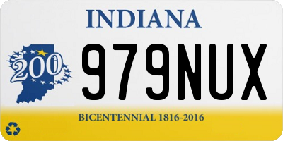 IN license plate 979NUX