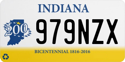 IN license plate 979NZX