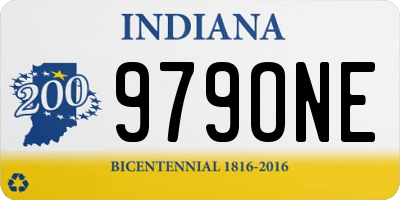 IN license plate 979ONE