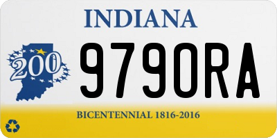 IN license plate 979ORA