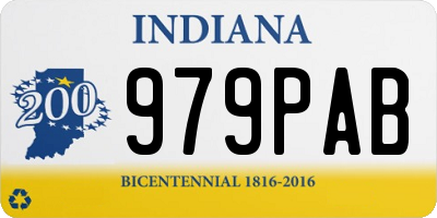 IN license plate 979PAB