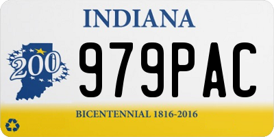 IN license plate 979PAC